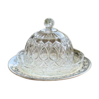 Crystal dish and bell