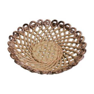 Vintage Fruit Basket , Ceramic Centerpiece VALLAURIS