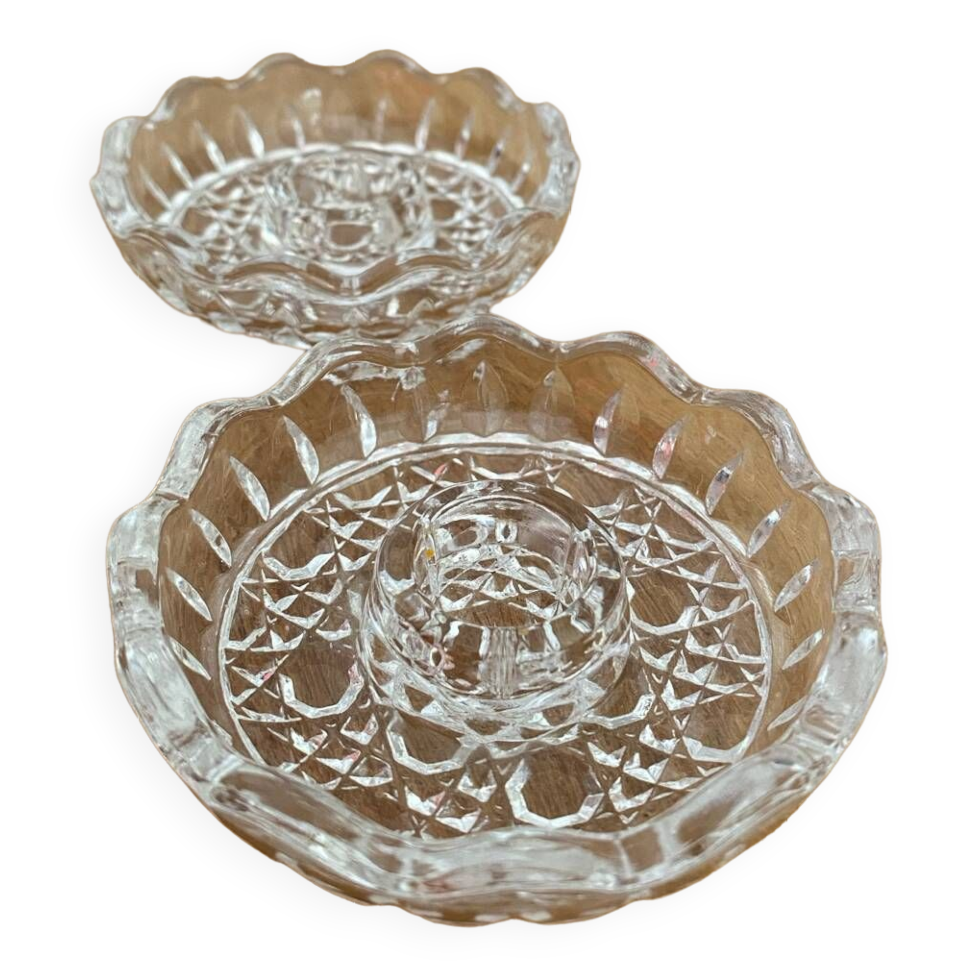 Duo crystal candle holders