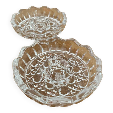 Duo bougeoirs cristal