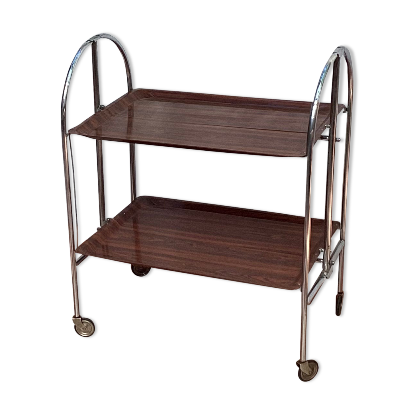 Folding dessert table with castors