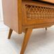 Commode rotin pieds compas