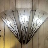 Vintage wrought iron design wall lights with glass paste
