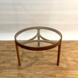Teak and glass coffee table