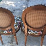 4 chaises médaillon style louis XVl