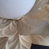 Flower table lamp - Opaline globe
