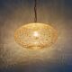 Large vintage glass pendant light, with gold inclusions, 1970.