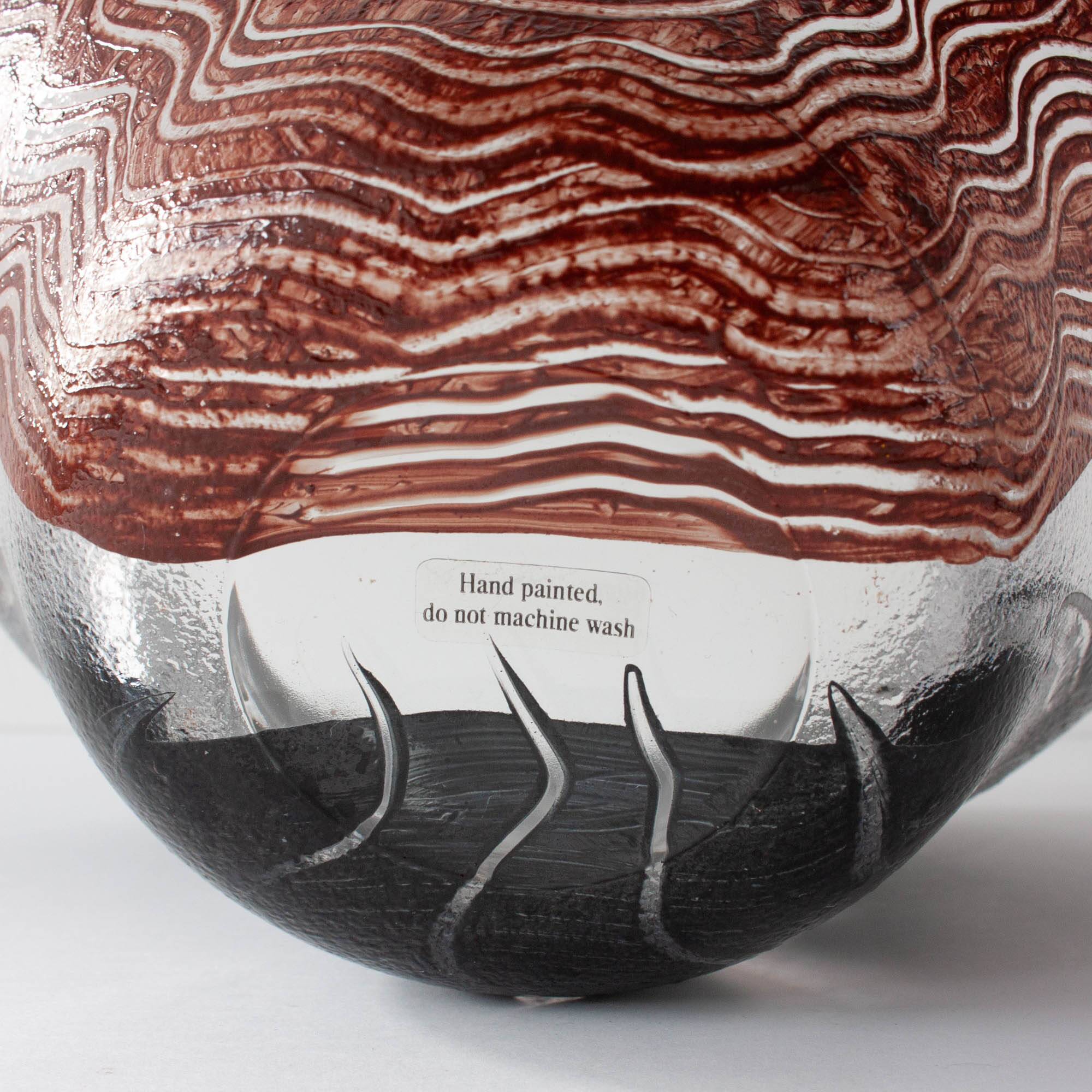 Kosta Boda ‘Tonga’ Glass Bowl by Monica Backström, Signed 1980s