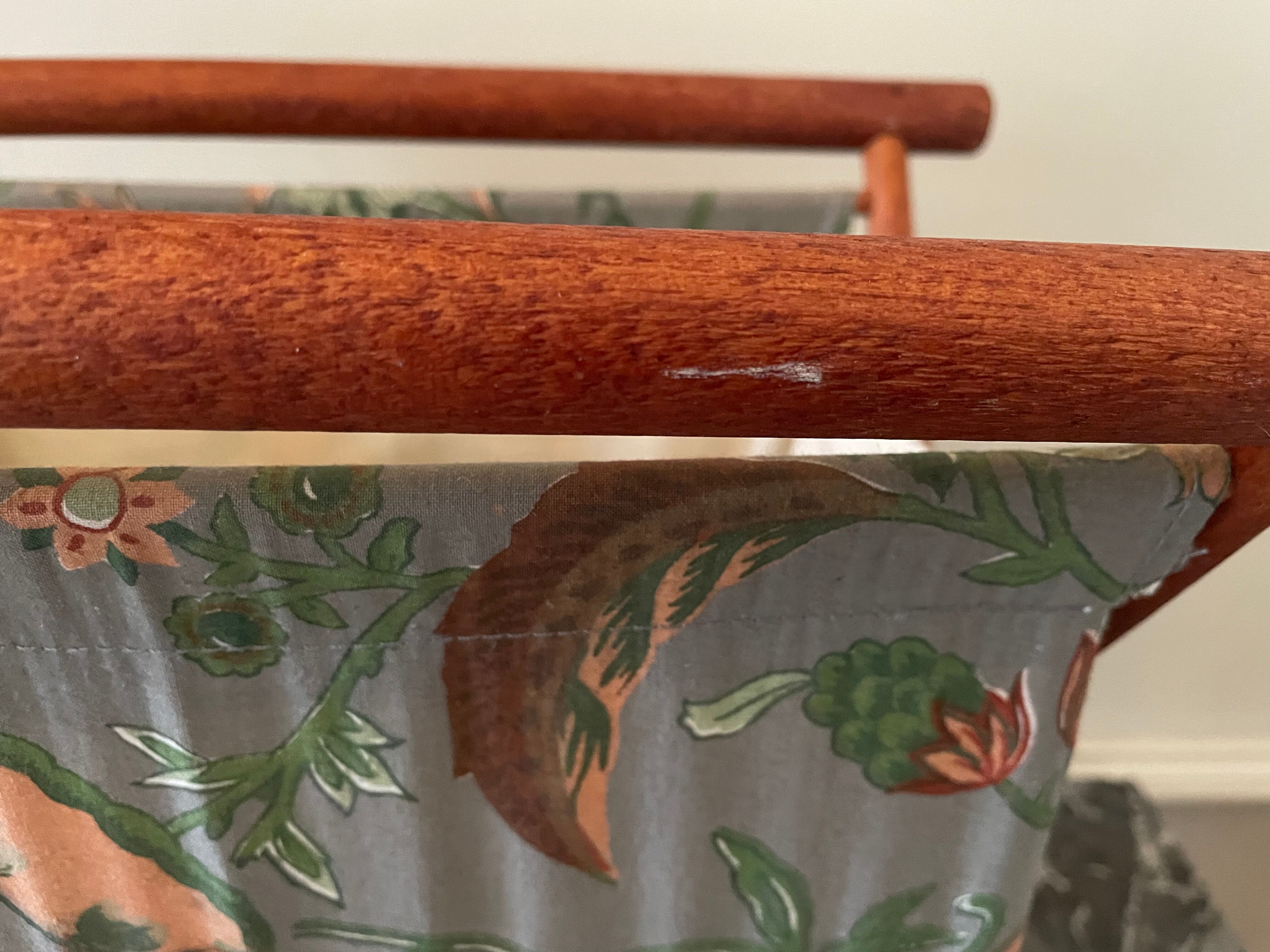 Wood and fabric magazine holders