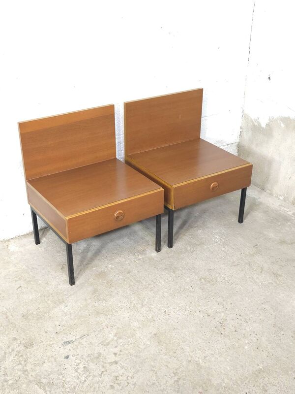 Paire de tables de chevet tables de nuit 1960 Fristho