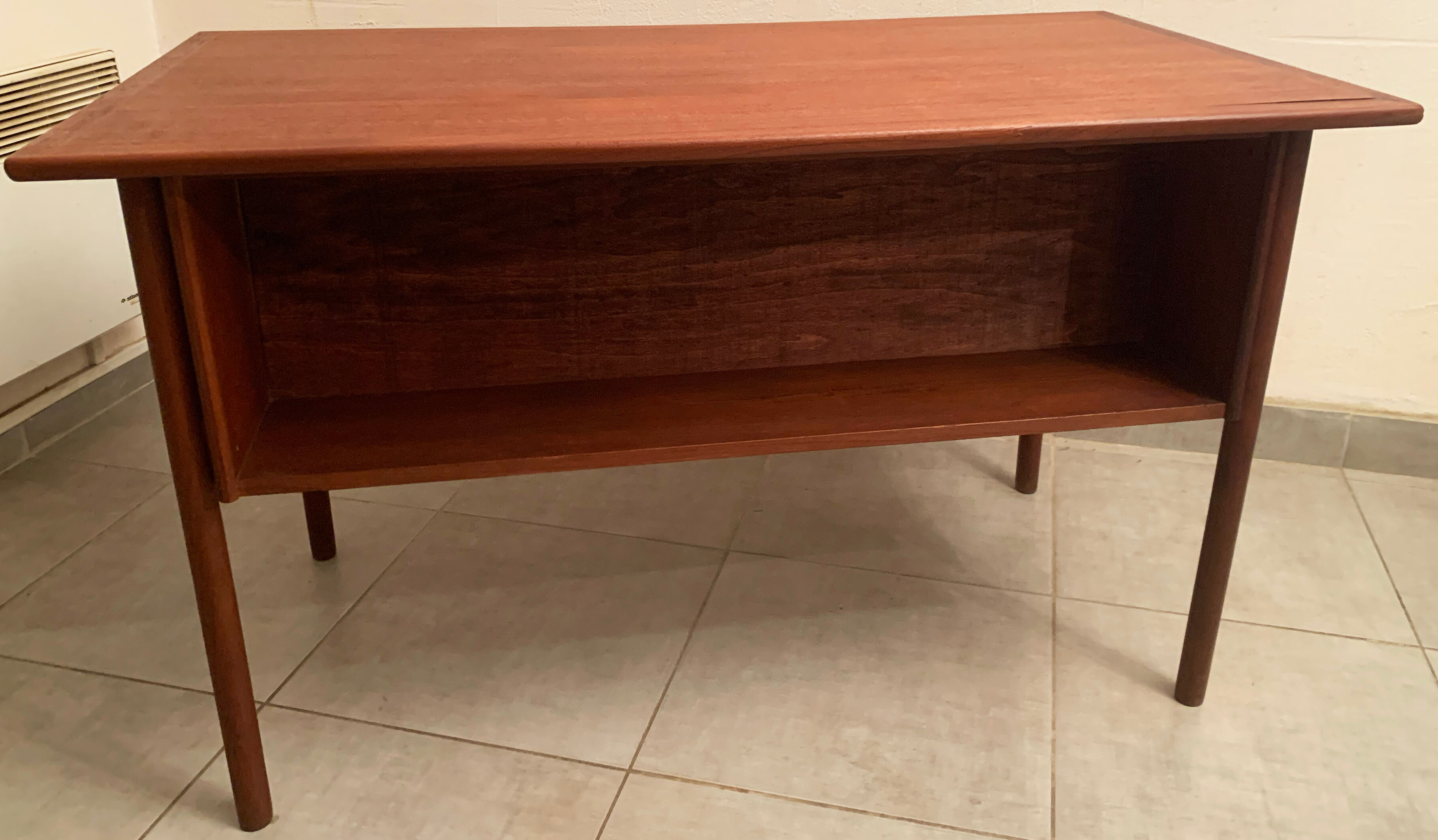 Vintage Danish teak desk by Gunnar Nielsen Tibergaard, 1960