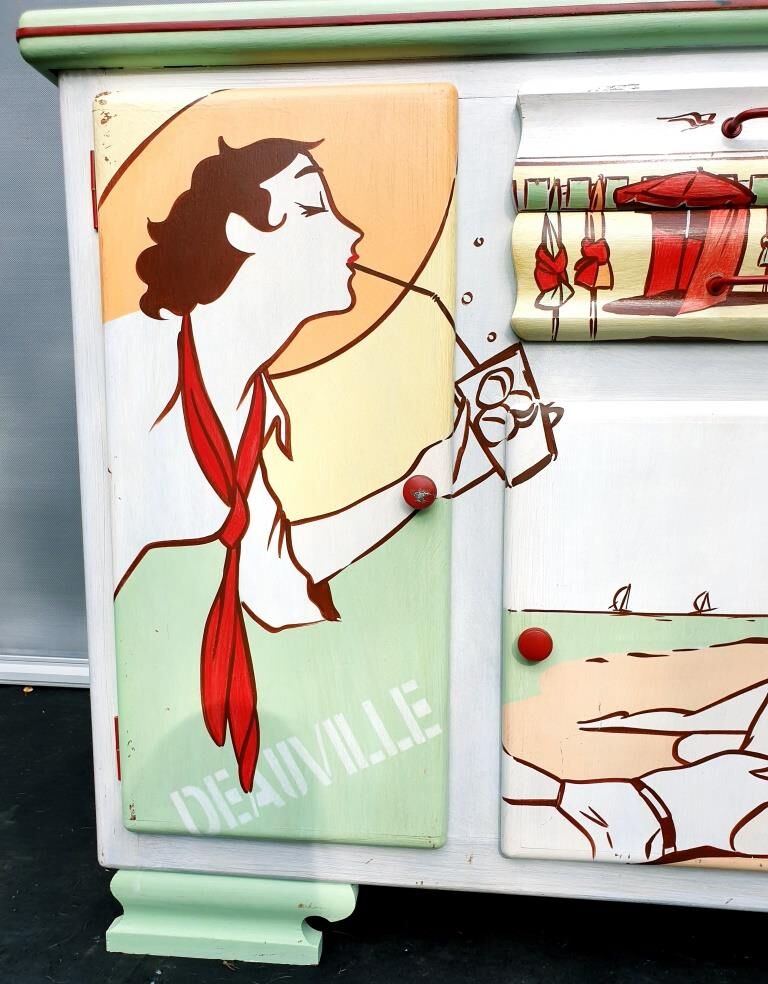 Buffet Deauville 1950 pop art XIX by Laurence DELMOTTE BERREBY