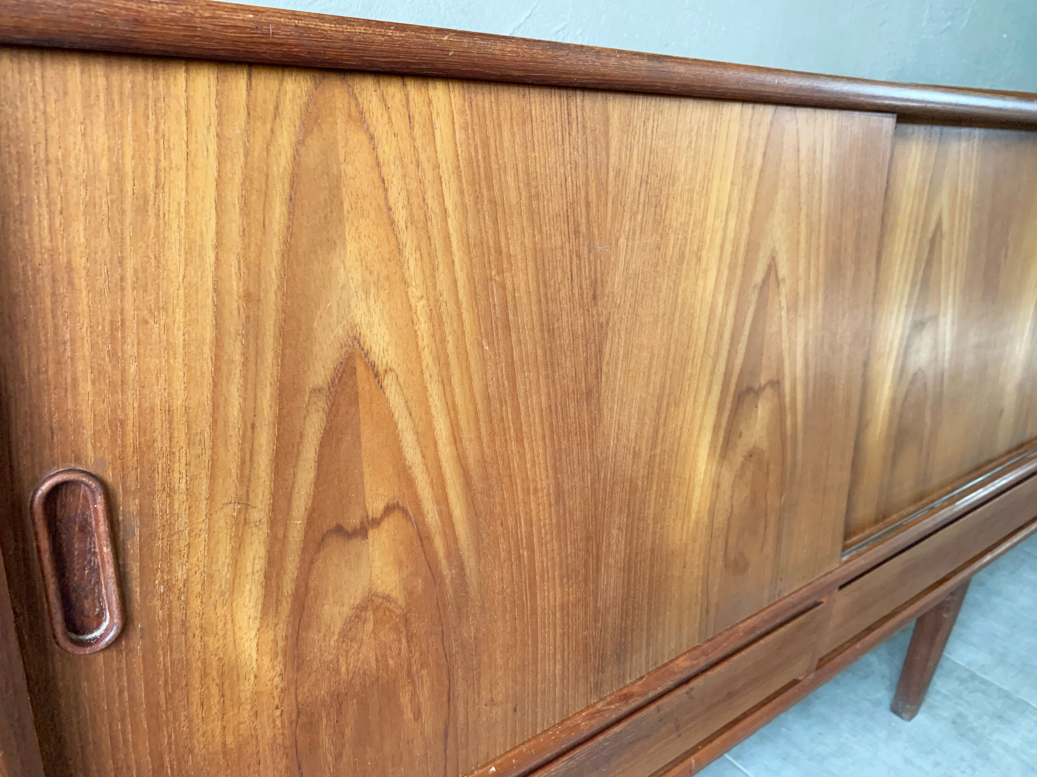 Danish vintage teak enfilade, 60s