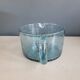 Large 2L pitcher in blue bubble glass