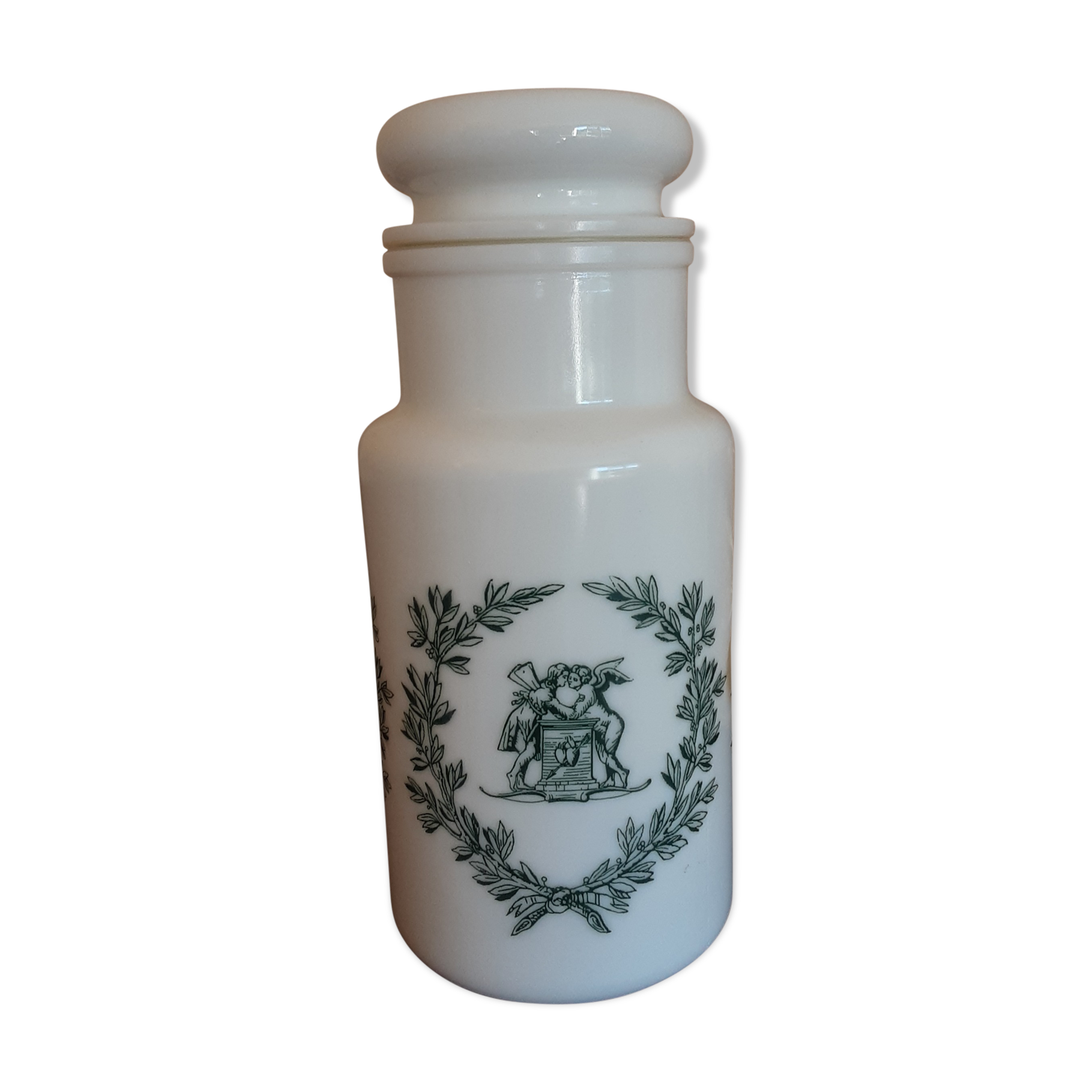 Opaline glass pot - vintage