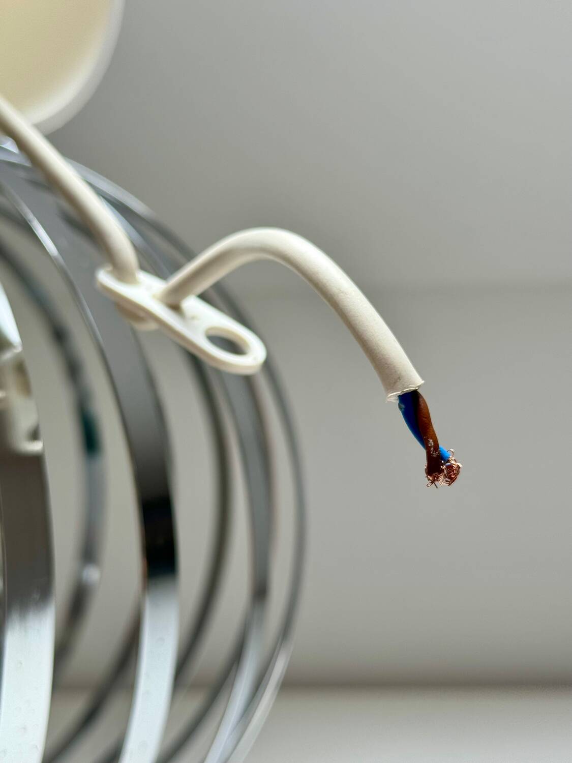 Vintage chandelier pendant in chrome stainless steel