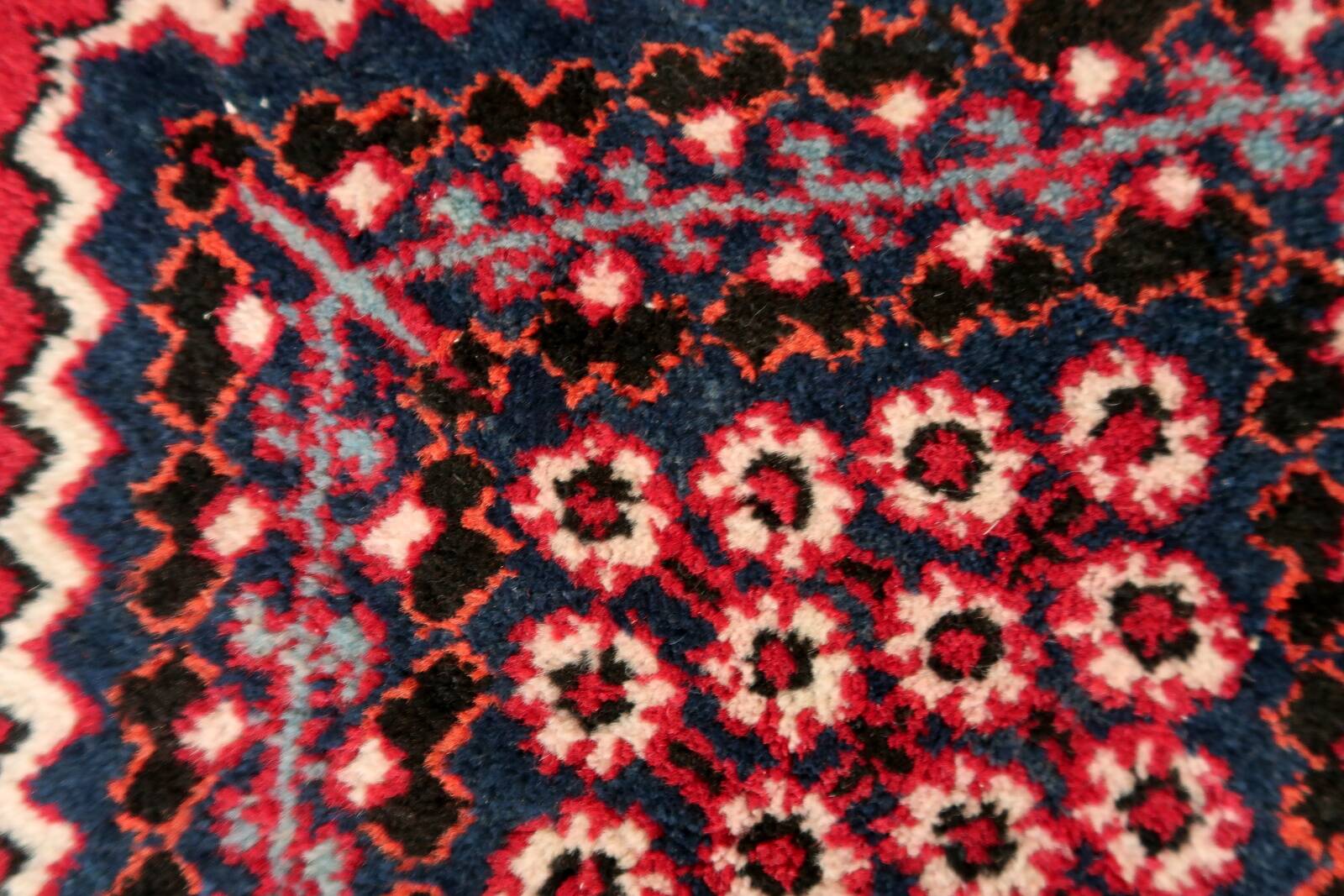 Tapis Vintage Hamadan Fait Main en Laine – Années 1970 – 136 x 205 cm – Rug