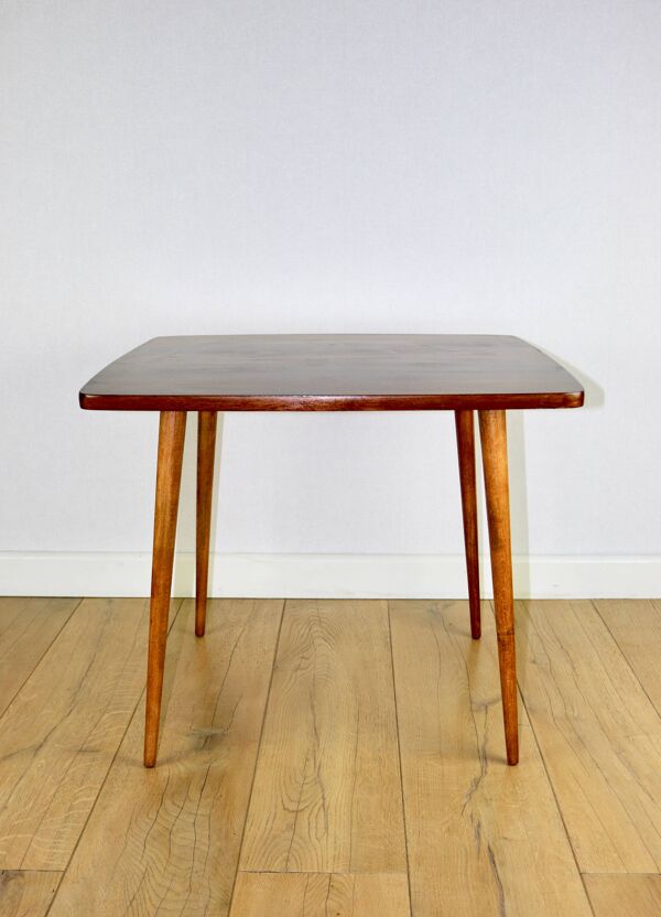 Console table basse polonaise carrée moyenne des années 1970