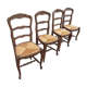 Lot de chaises paillées style Louis XV