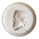 Wall medallion, antique-style plaster portrait