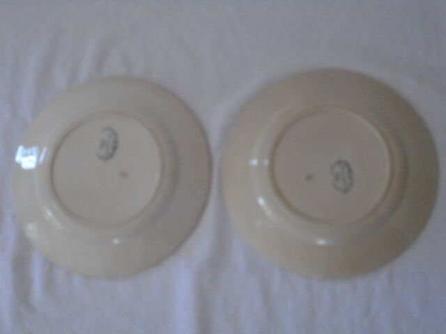 2 Plates faience old Bondonviller decoration MURE wild fruit iron earth diameter 22 cm