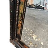 Mirror with painted wooden frame