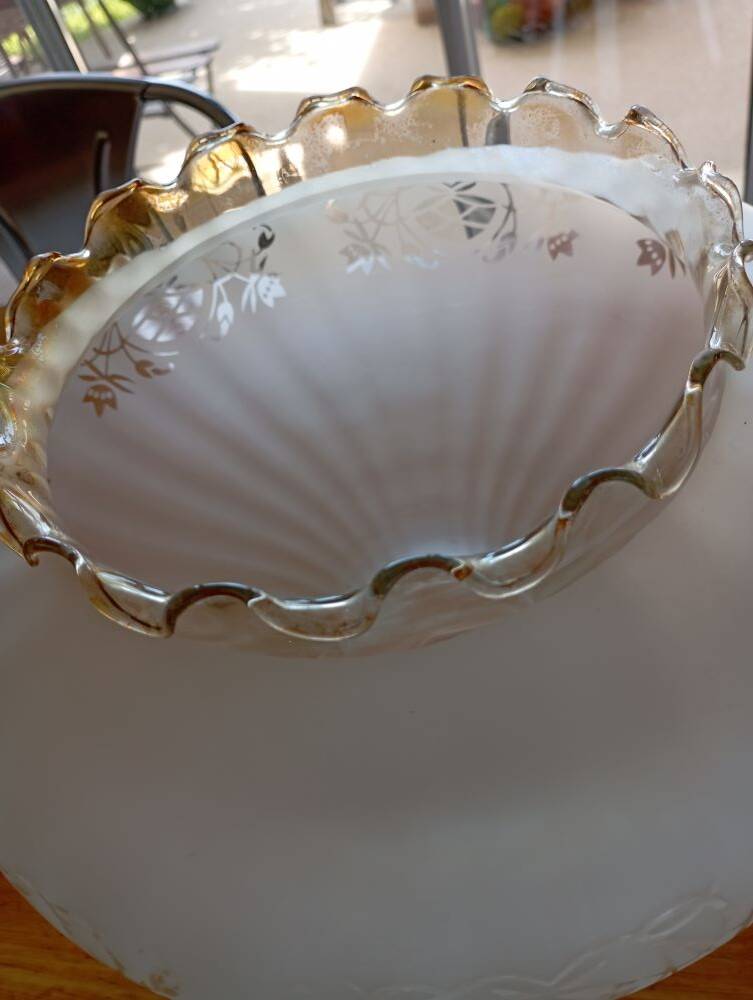 Frosted and smoked glass globe