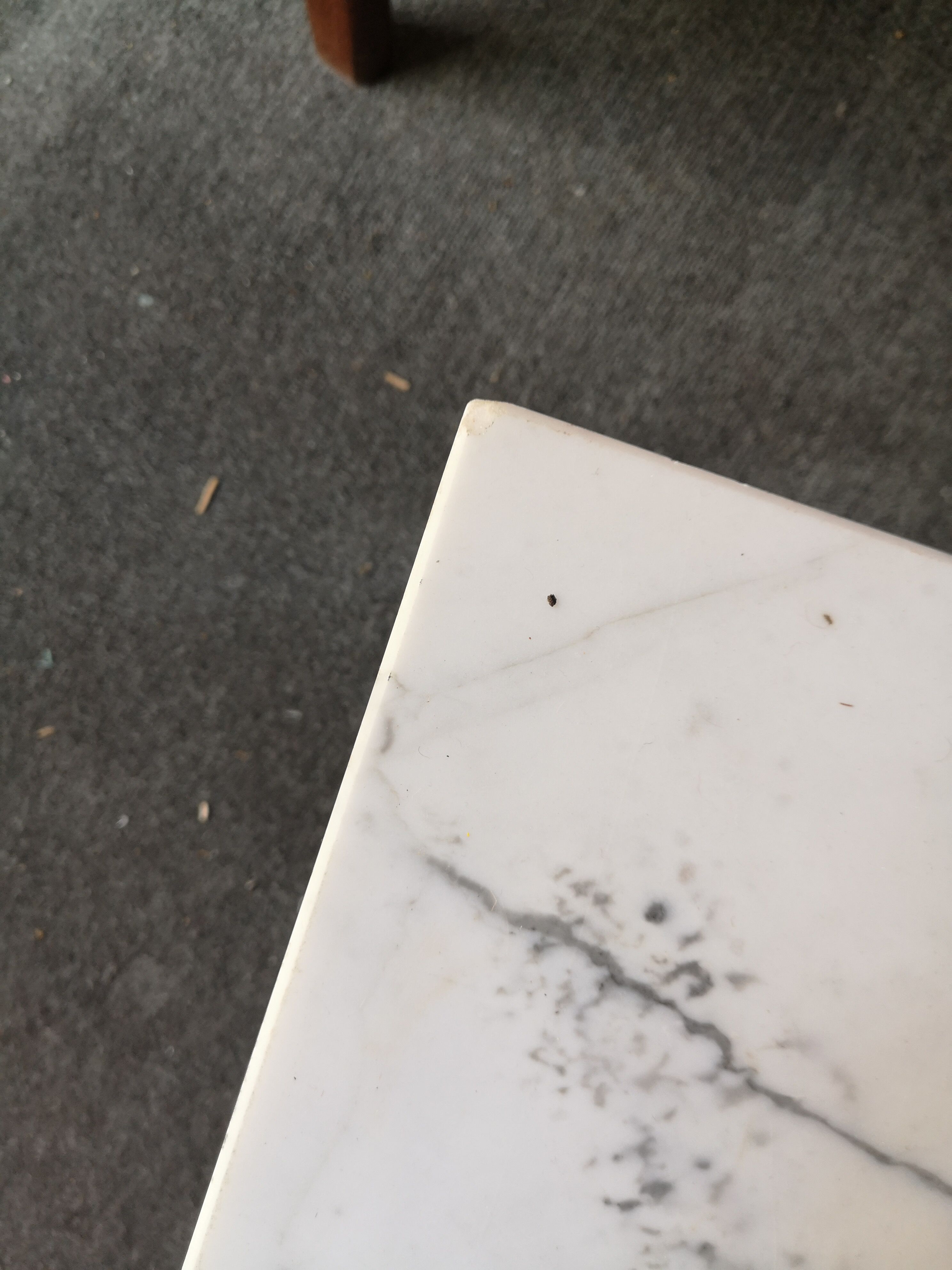 Marble and chrome coffee table, 1970