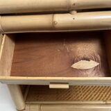 commode /console en bambou vintage