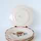 Set of 7 Digoin Sarreguemines flat plates, Fleurs Roses model, 1950