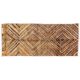 Vintage Hand-Knotted Tulu Runner Rug with Geometric Diamond Design in Brown, Orange and Earthy Tones, 100% Wool