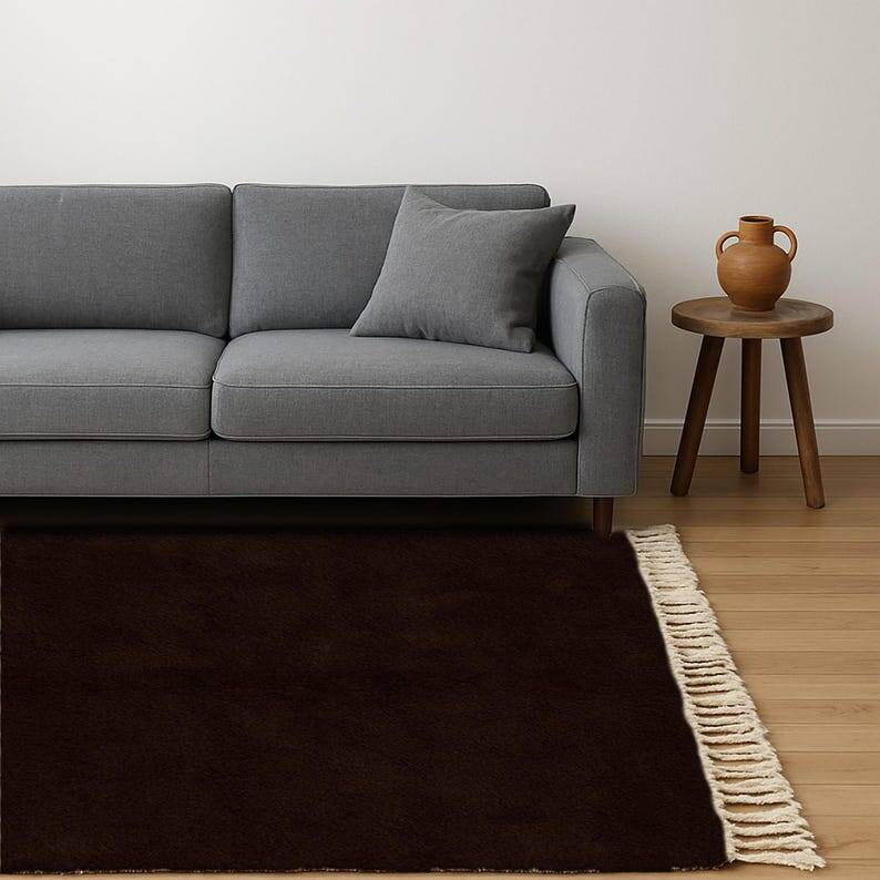 Dark brown Beni Ourain rug 150/250cm