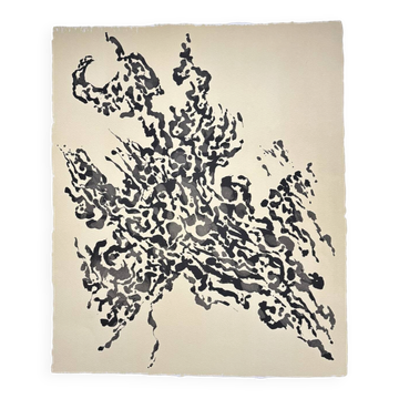 Lithographie Abstraite Originale Alfred Manessier. École de Paris. 50