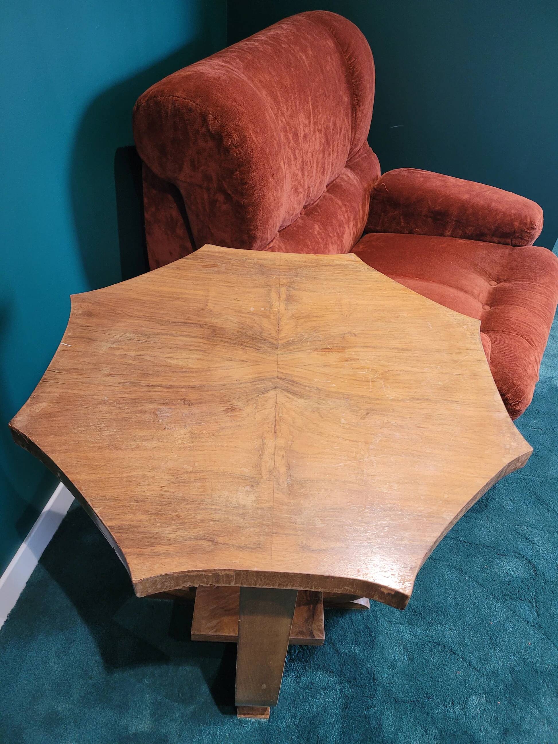 Octagonal Art Deco side table
