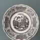 Box of 6 dessert plates in Gien earthenware, "the language of flowers"