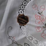 Vintage embroidered old tablecloth
