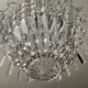 Bohemian crystal basket chandelier