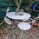 Garden furniture white wrought iron