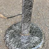 Vintage Italian floor lamp with gray marble effect and oval dome