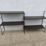 Modular wall string shelf in metal 50s 60s