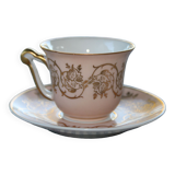 Coffee cup and saucer porcelain Raynaud