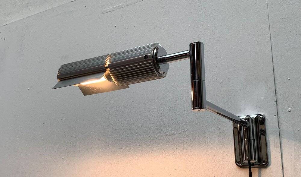 Vintage Space Age Wall Lamp Haloprofil by V. Frauenknecht for Swisslamps International, 1970s