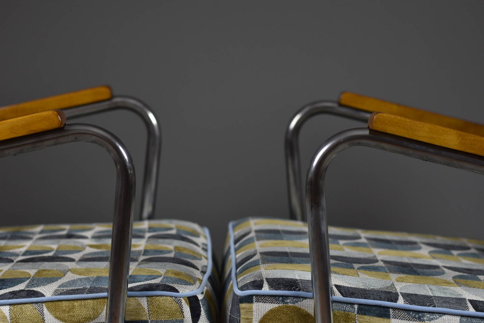 Paire de fauteuils Bauhaus, années 1950, Pologne