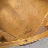 Vintage baumann stool in curved wood - 1960s design