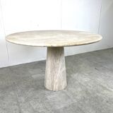 Travertine dining table, 1970s