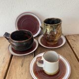 Set of 15 cm ceramic bread plates