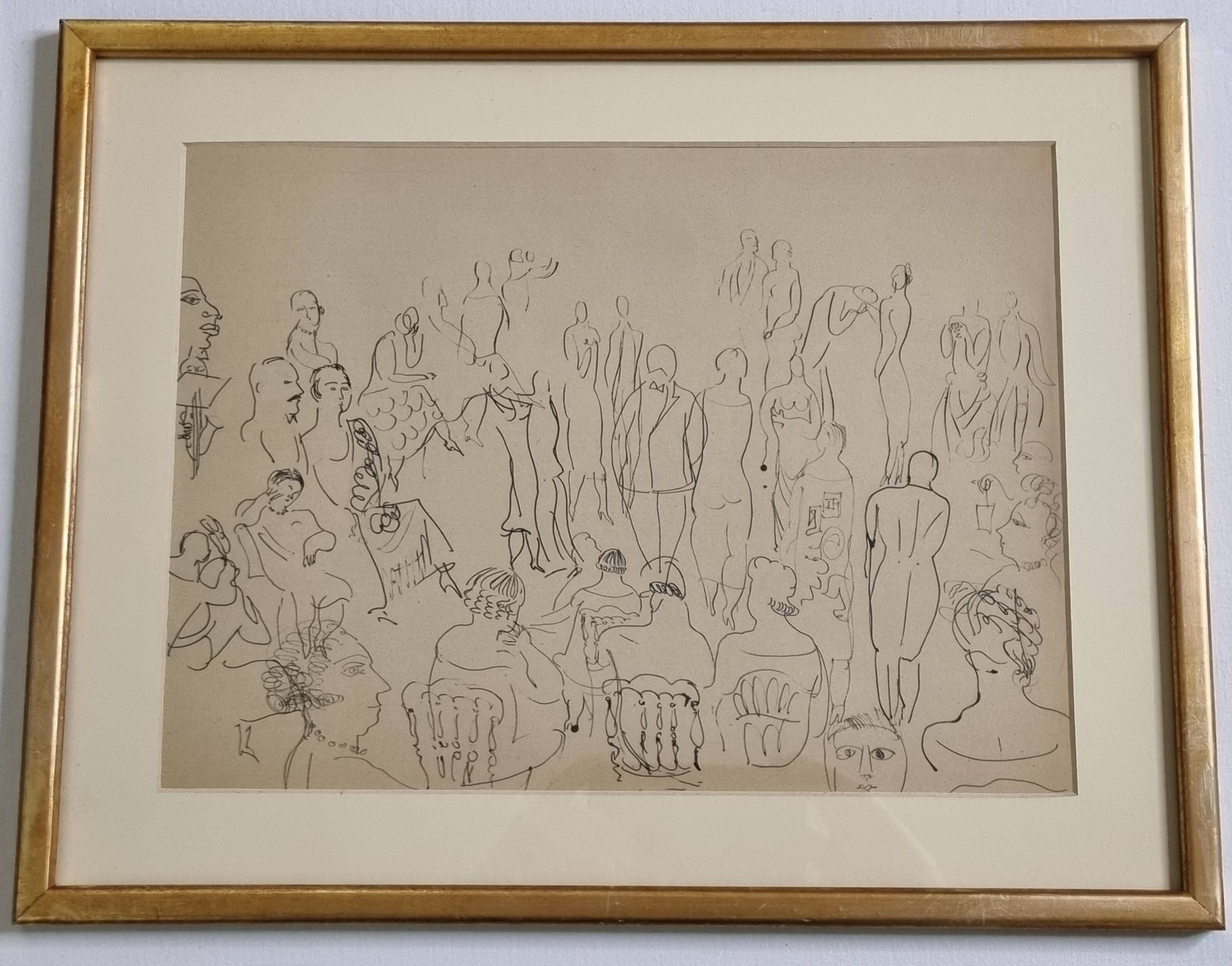 Heliogravure after Raoul Dufy – Fashion or Salon Scene (43 x 34 cm)