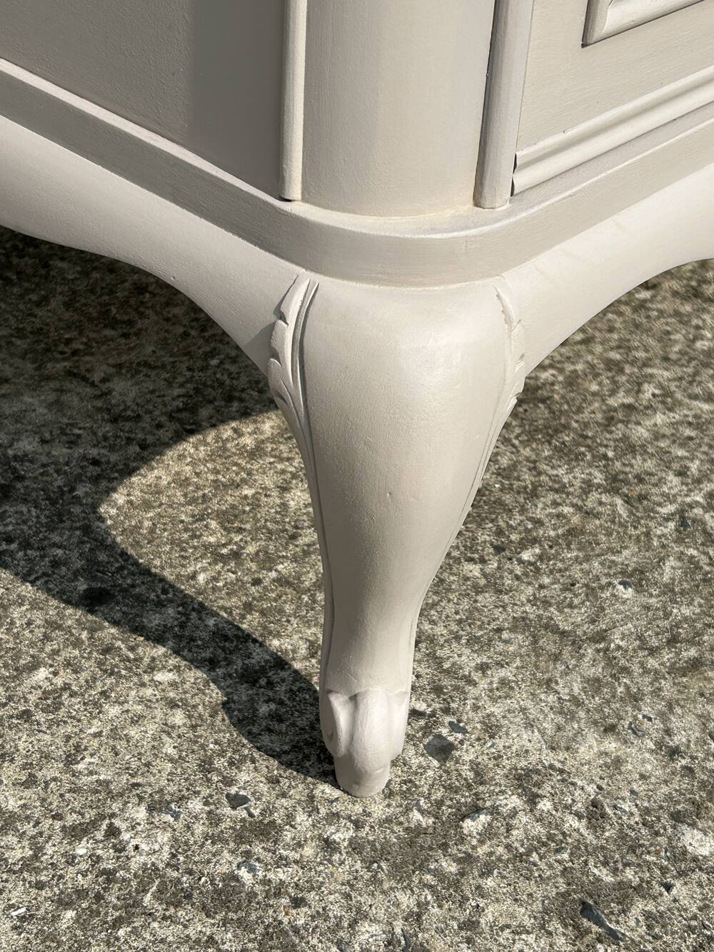 Louis XV style chest of drawers with 3 cherry wood drawers, 1960s