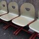 6 vintage sled chairs 1980