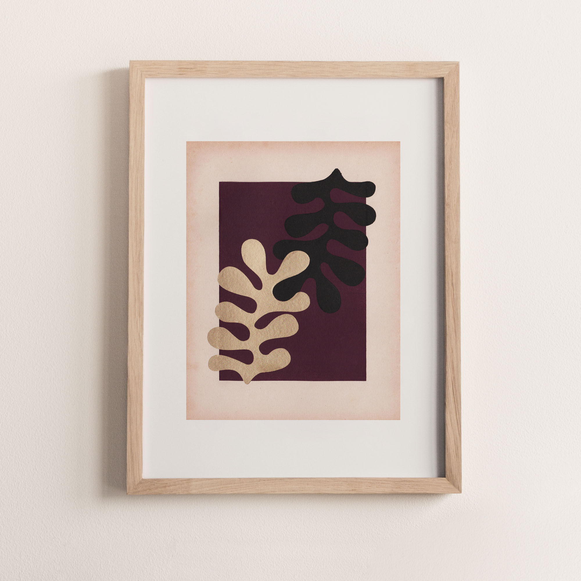 Collage on dated and signed paper without frame N104